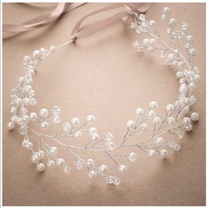 Beaded bridal hair piece